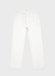 Men's Linen Drawstring Trouser in White