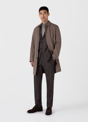 Men's Lightweight Travel Wool Trouser in Light Coffee Melange