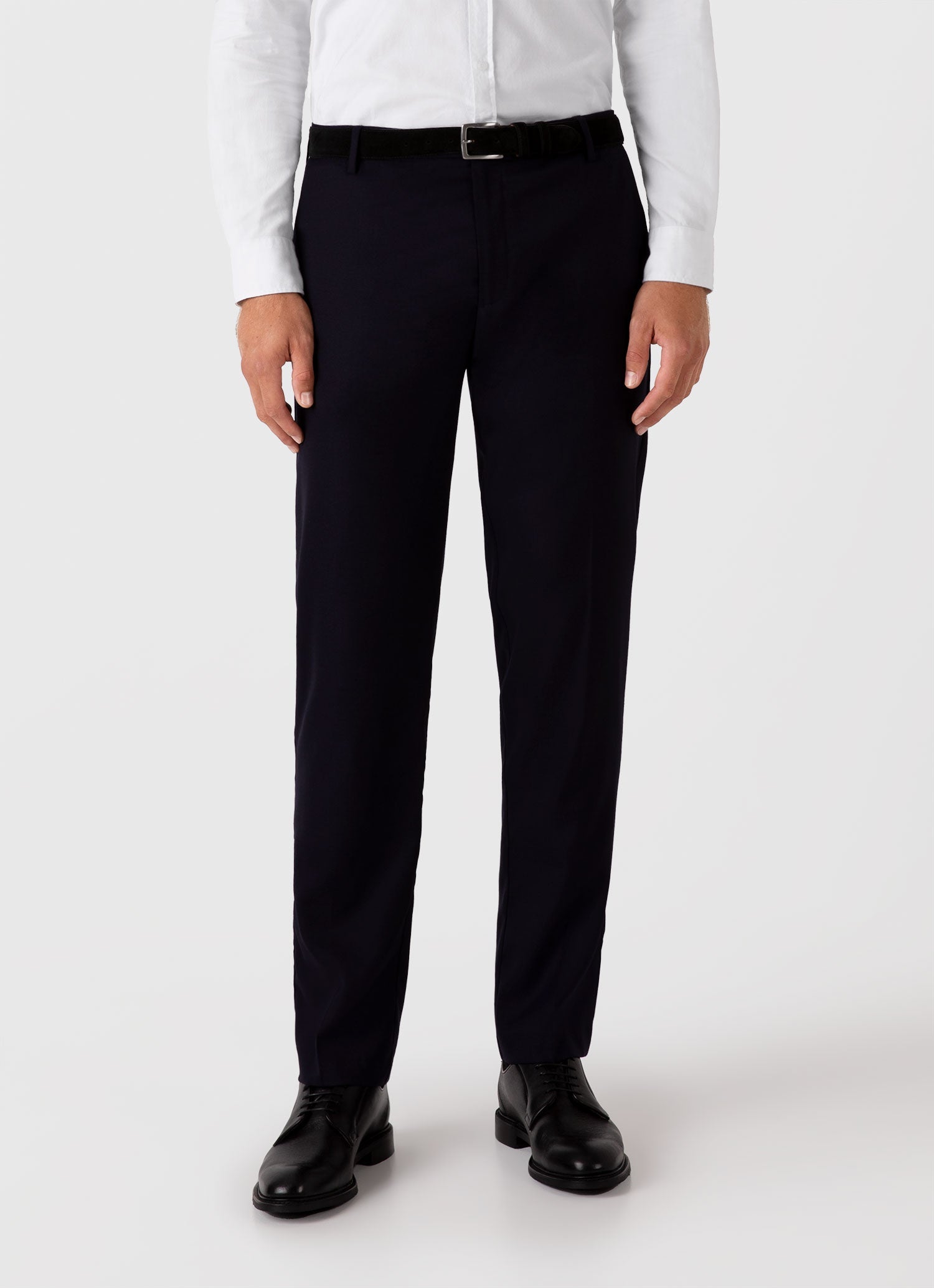 Men's Lightweight Travel Wool Trouser in Navy