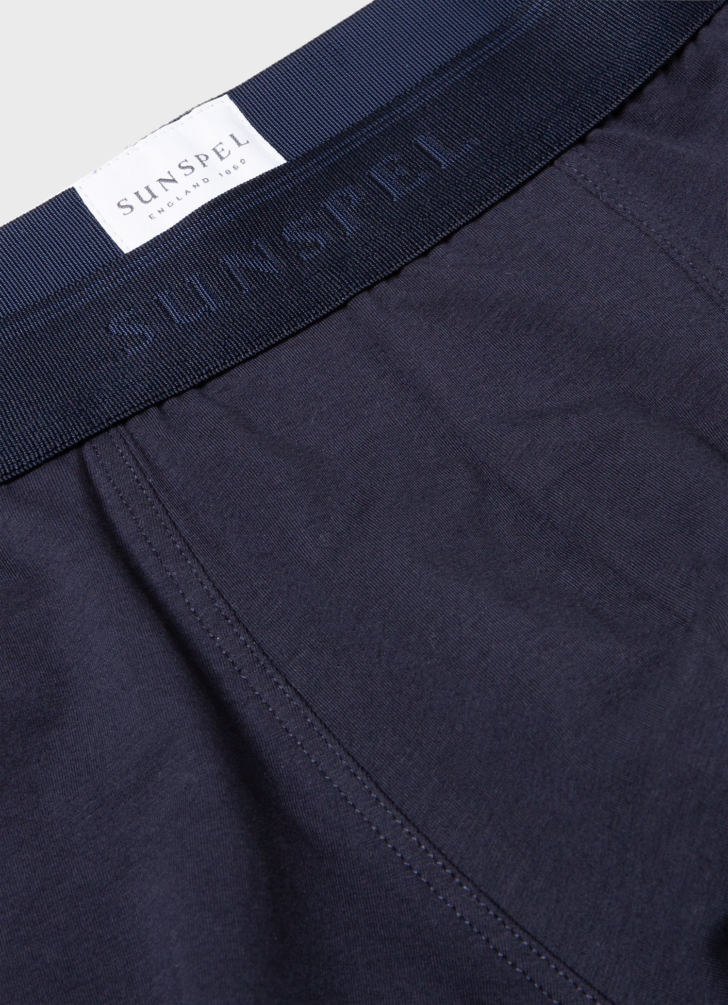 ストレッチコットントランクス （Navy）| Sunspel