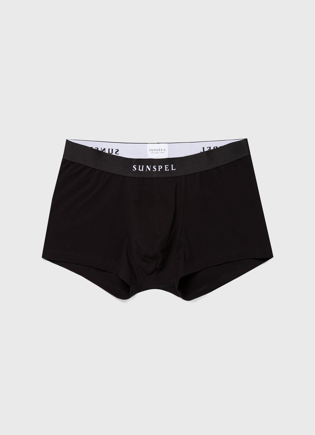 Men's Logo Stretch Cotton Trunks in Black