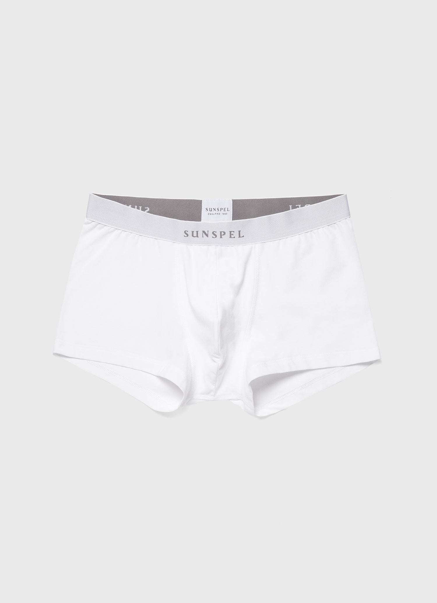 Men's Logo Stretch Cotton Trunks in White