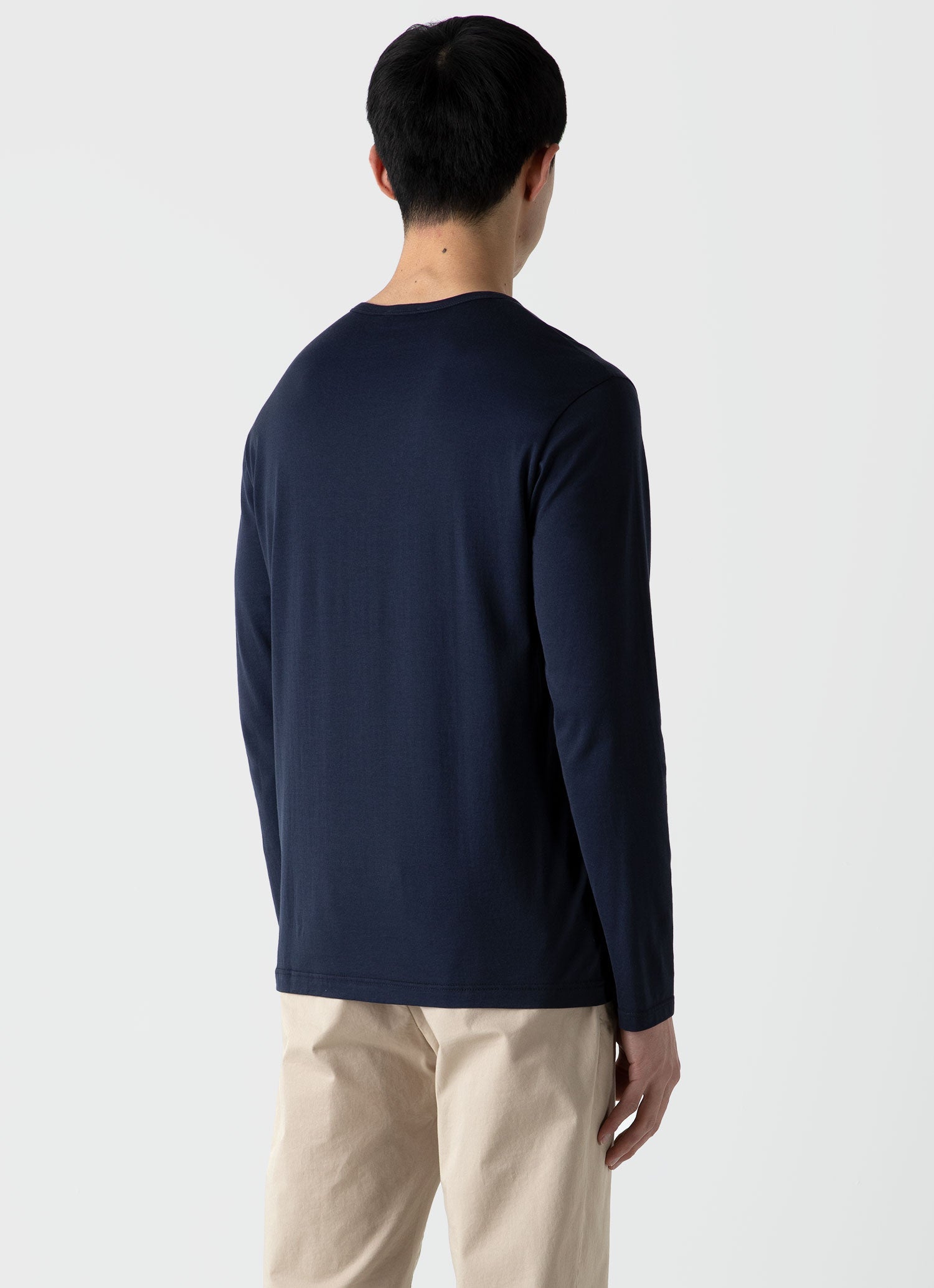 クラシックロングスリーブTシャツ （Navy）| Sunspel