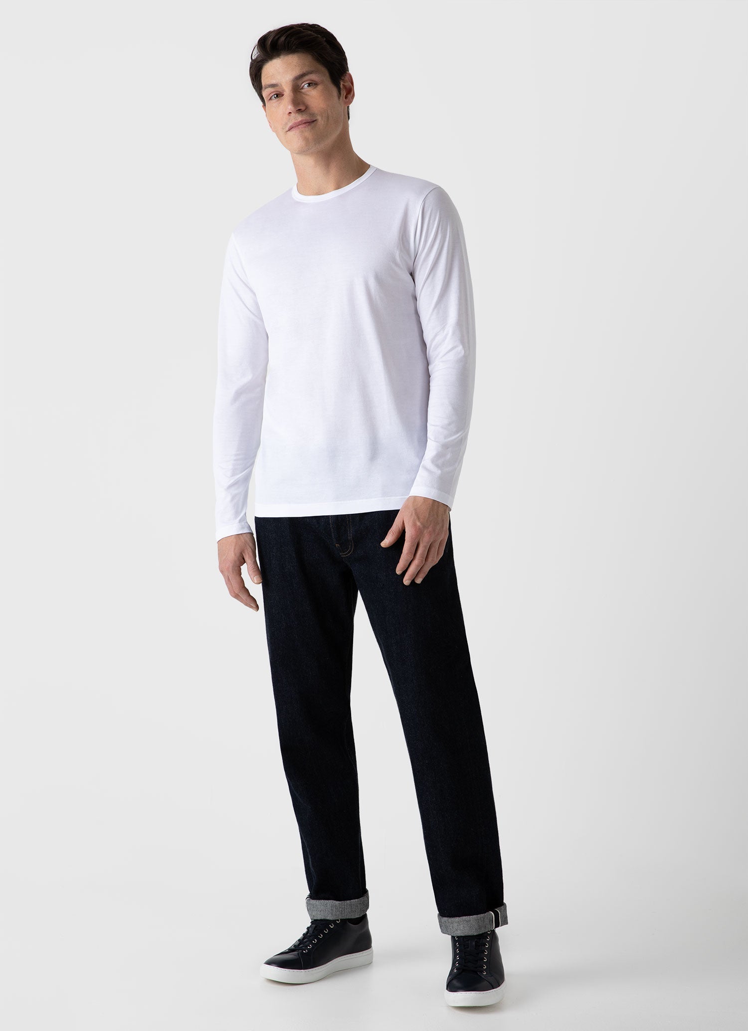 Men's Classic Long Sleeve T-shirt in White