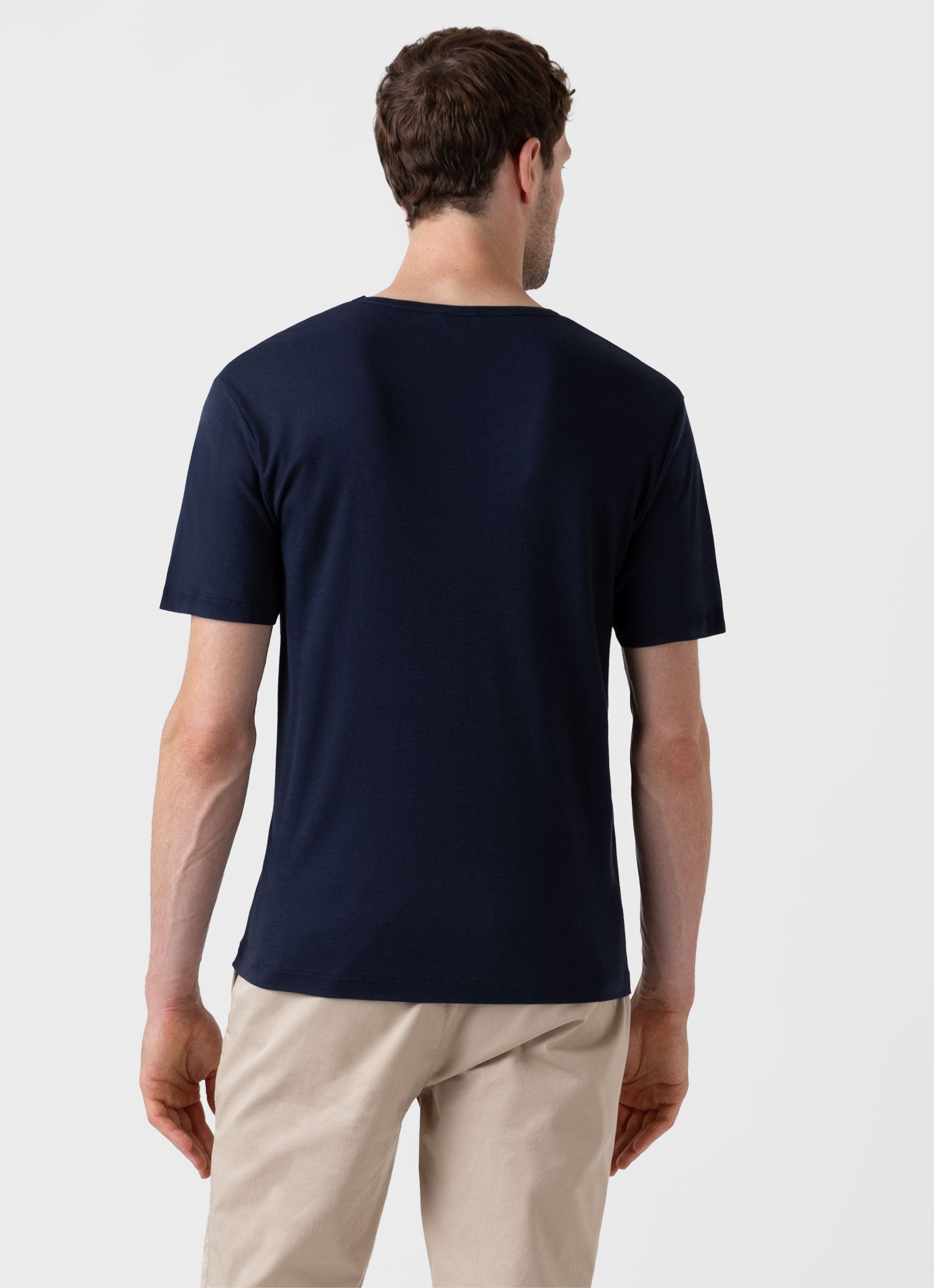 シーアイランドコットンTシャツ （Navy）| Sunspel