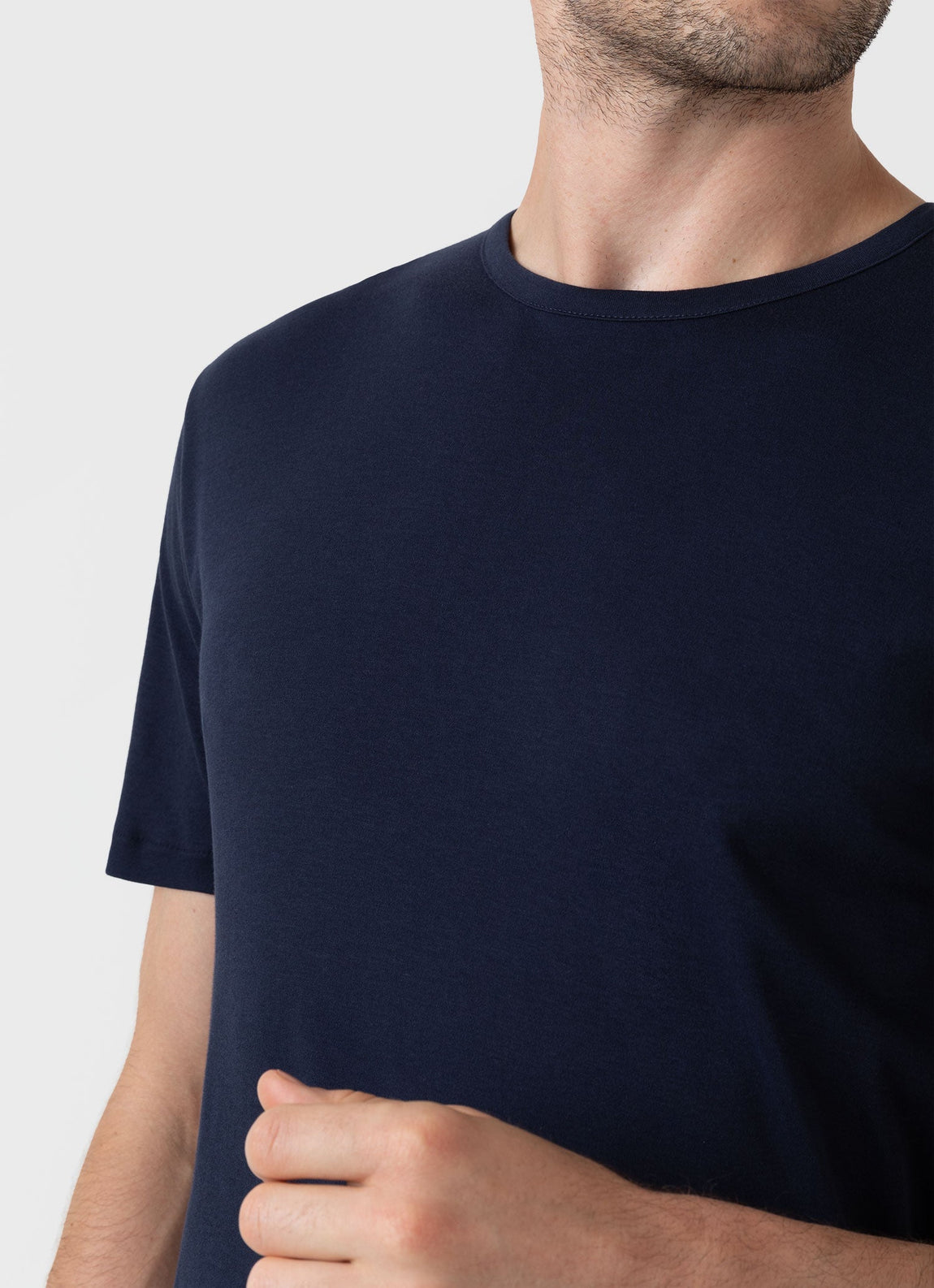 Men's Sea Island Cotton T-shirt in Navy