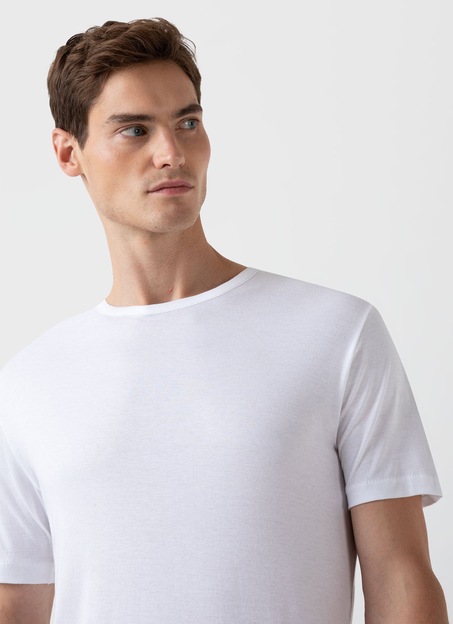 シーアイランドコットンTシャツ （White）| Sunspel