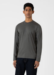 Men's Long Sleeve Riviera Midweight T-shirt in Drill Green