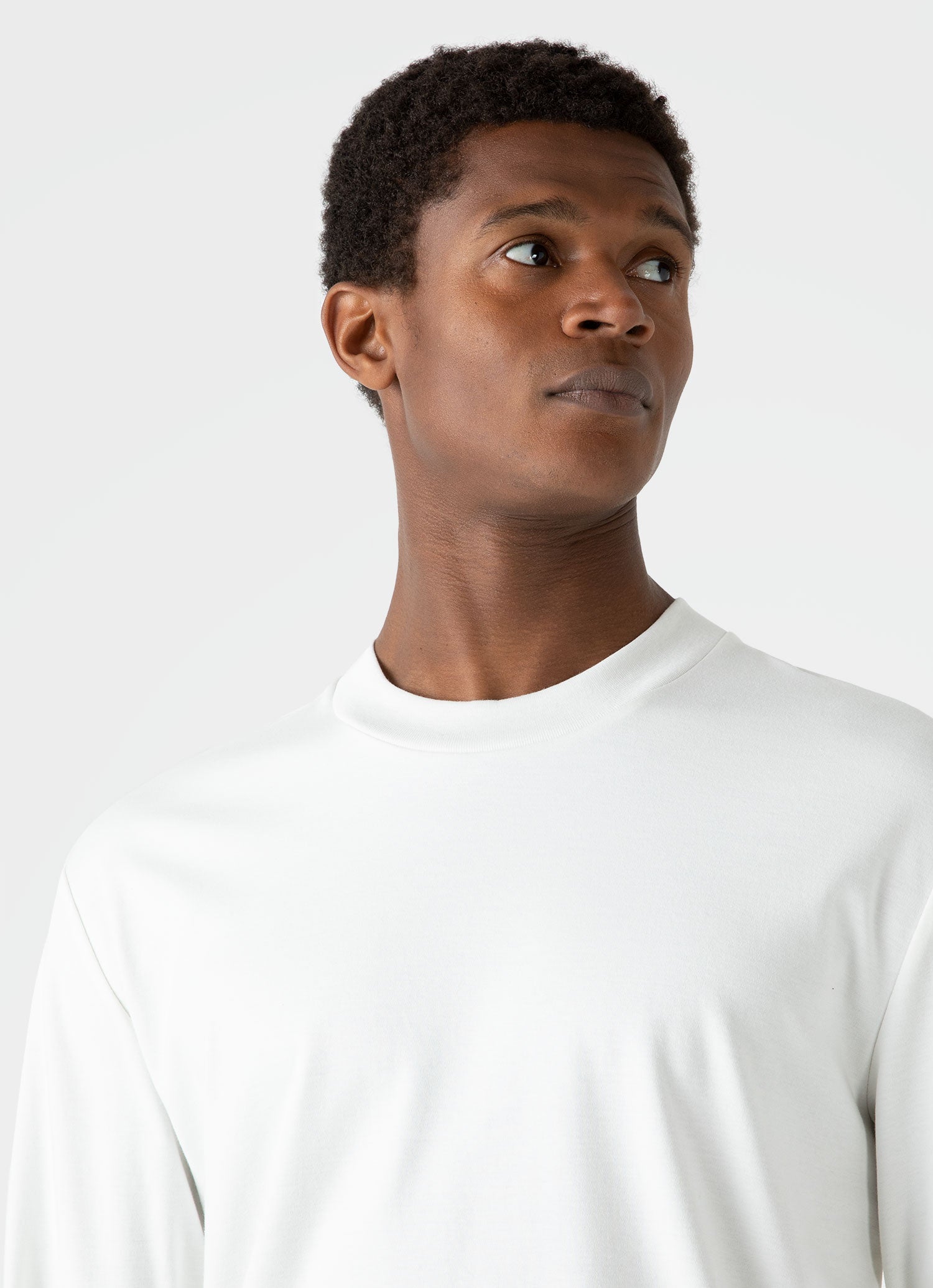 ロングスリーブ（ヘビーウェイト） Tシャツ （Off-White）| Sunspel