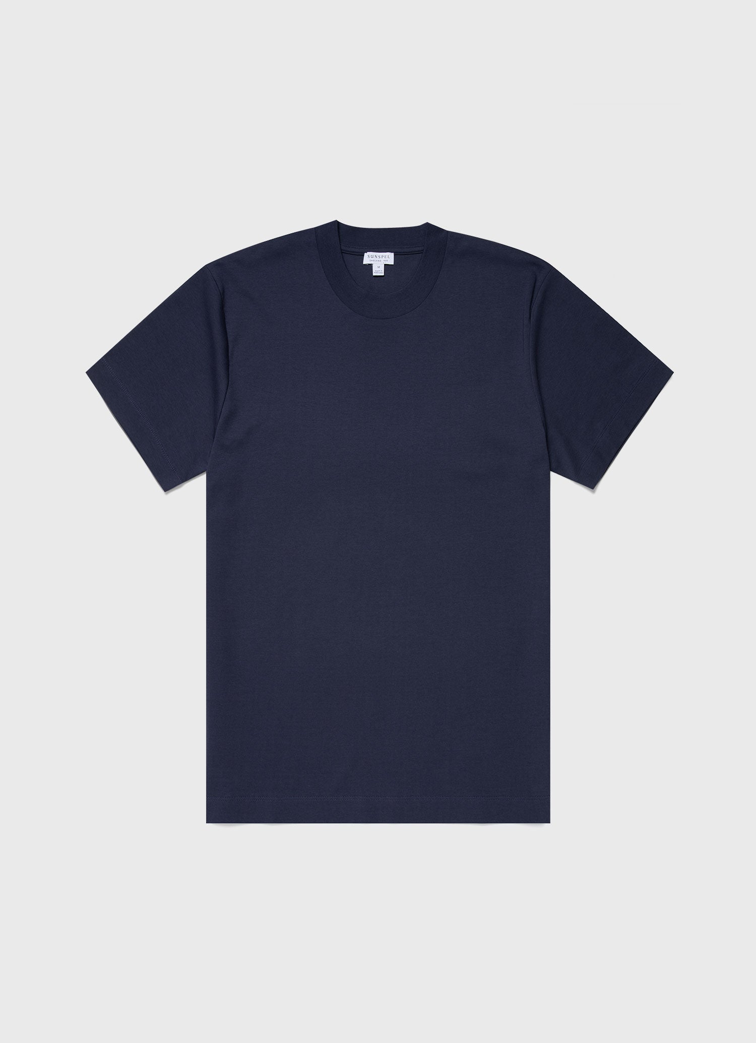 リラックスフィット（ヘビーウェイト） Tシャツ（Navy）| Sunspel