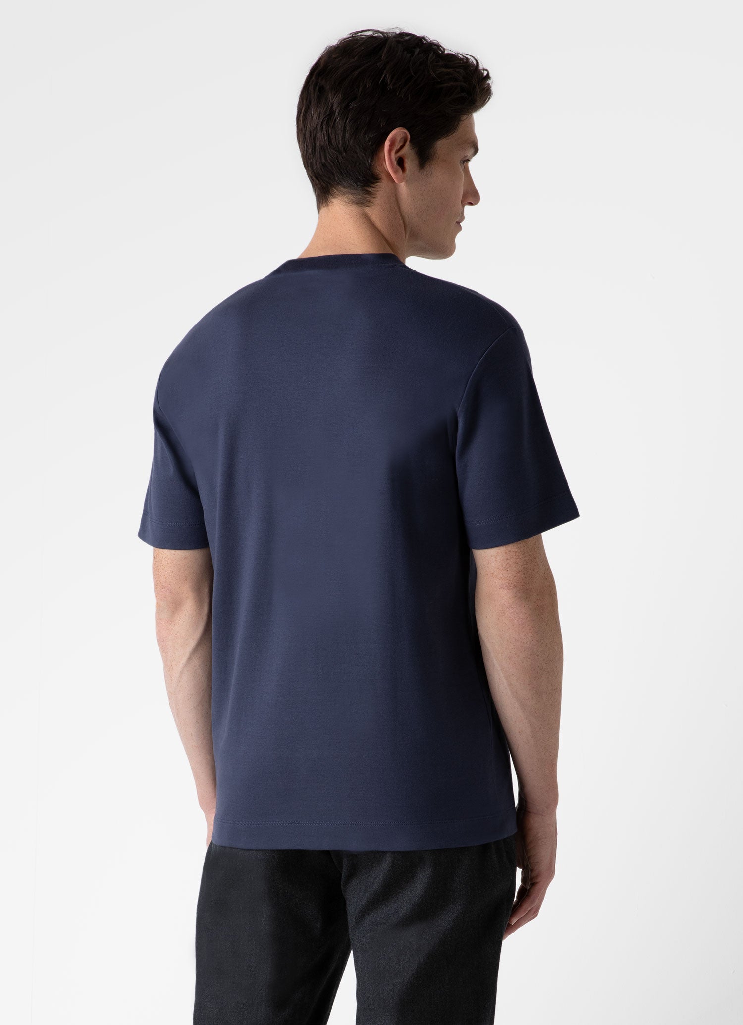 リラックスフィット（ヘビーウェイト） Tシャツ（Navy）| Sunspel