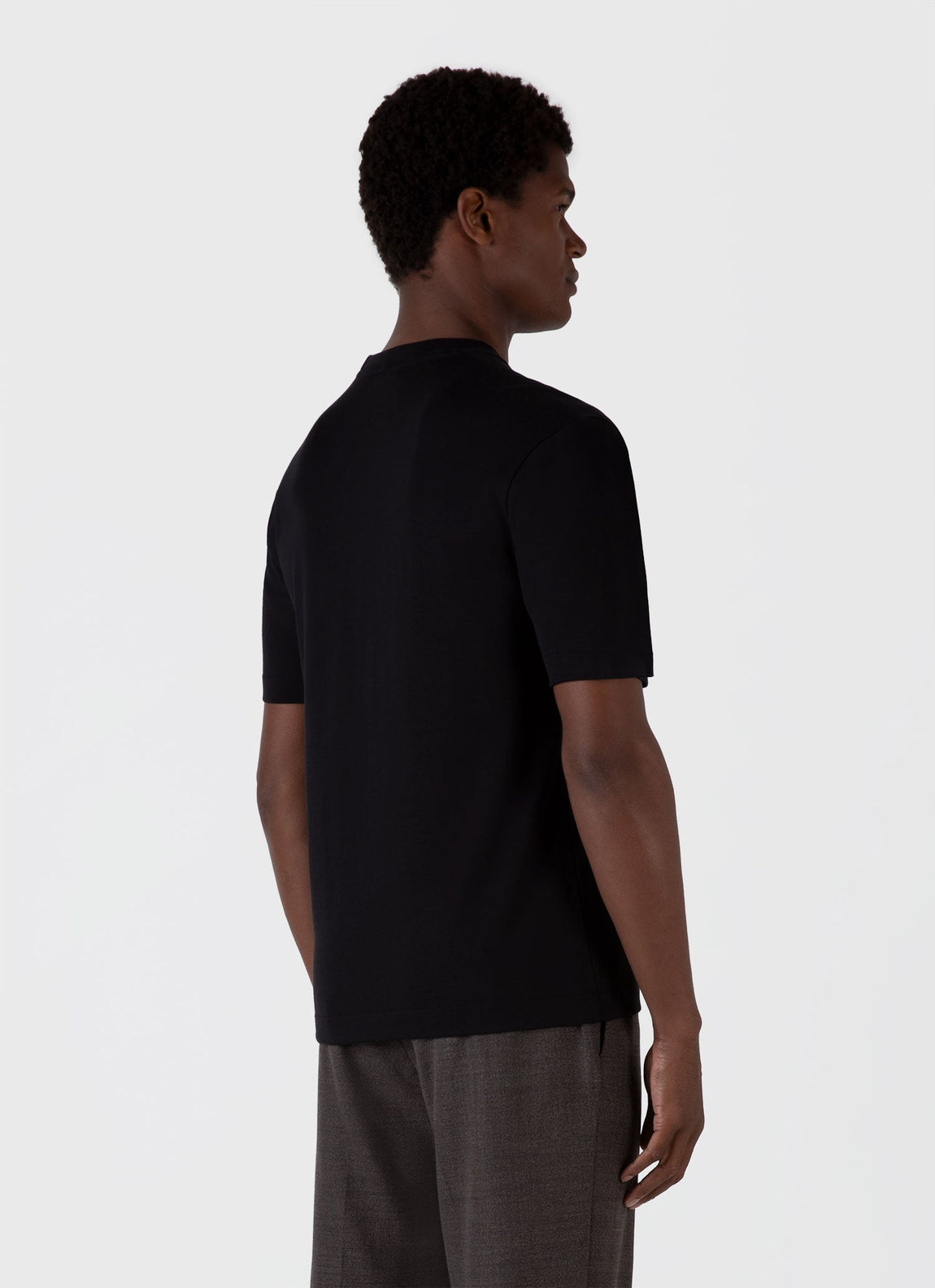 Men's Silk Cotton T-shirt in Black