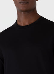 Men's Silk Cotton T-shirt in Black