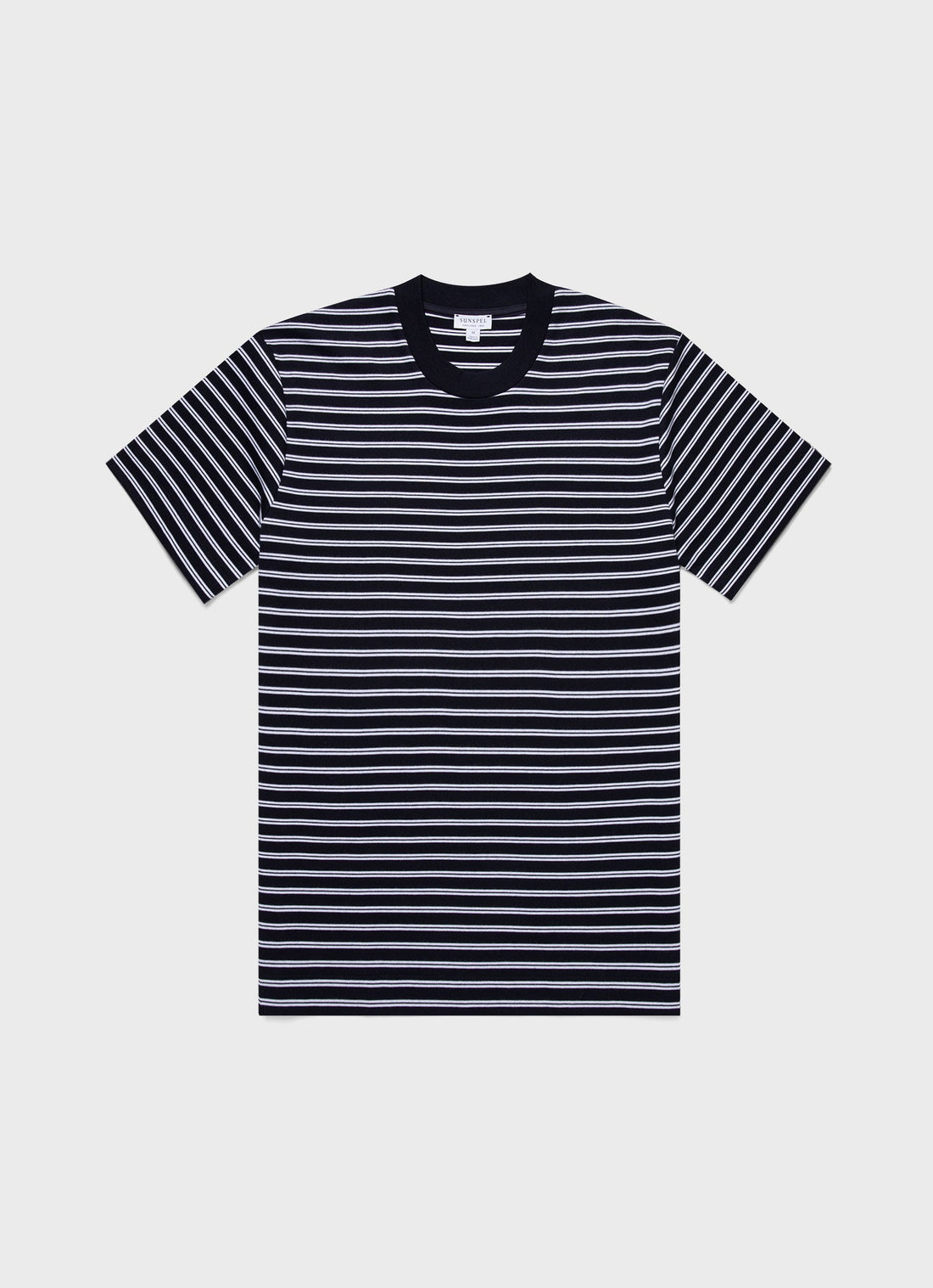 Men's Relaxed Fit Heavyweight T-shirt in Navy/White