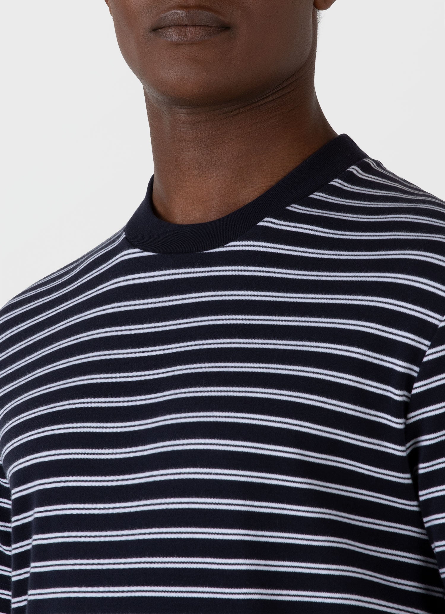 Men's Relaxed Fit Heavyweight T-shirt in Navy/White