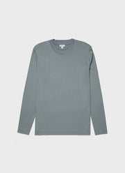 Men's Long Sleeve Heavyweight T-shirt in Smoke Green