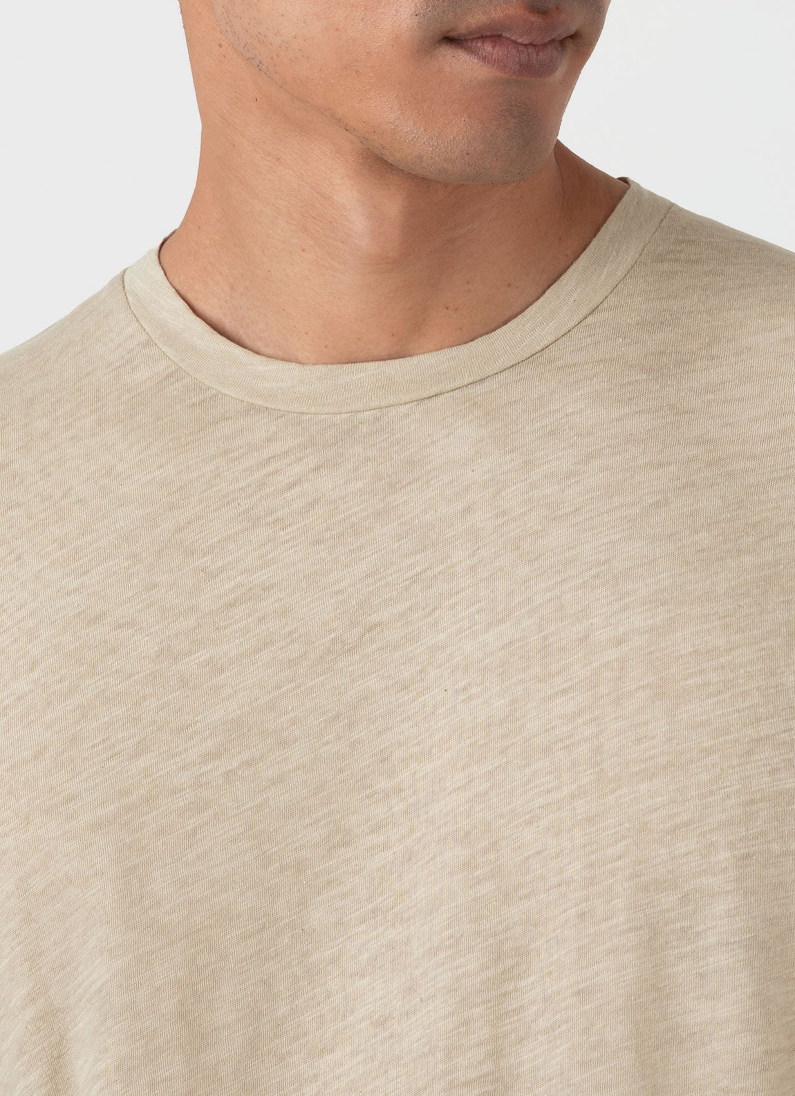 Men's Cotton Linen T-shirt in Ash Grey