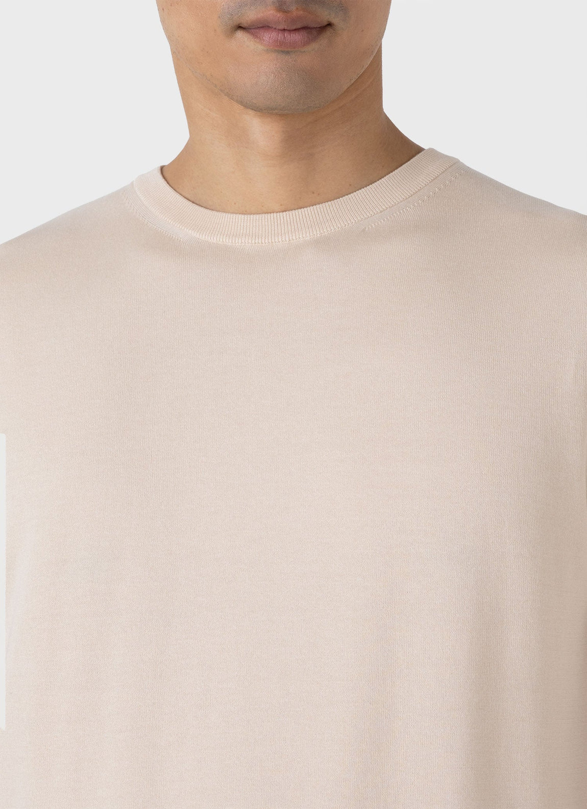 Men's Sea Island Cotton Knit T-shirt in Undyed