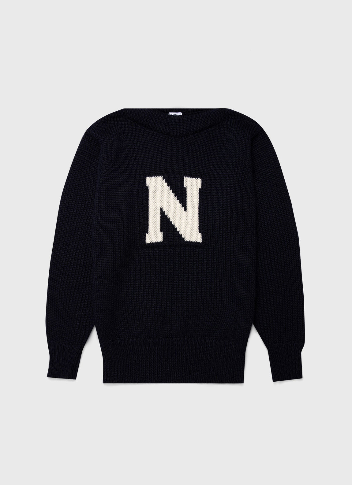 Men's Sunspel x Nigel Cabourn Wide Neck Crew in Navy