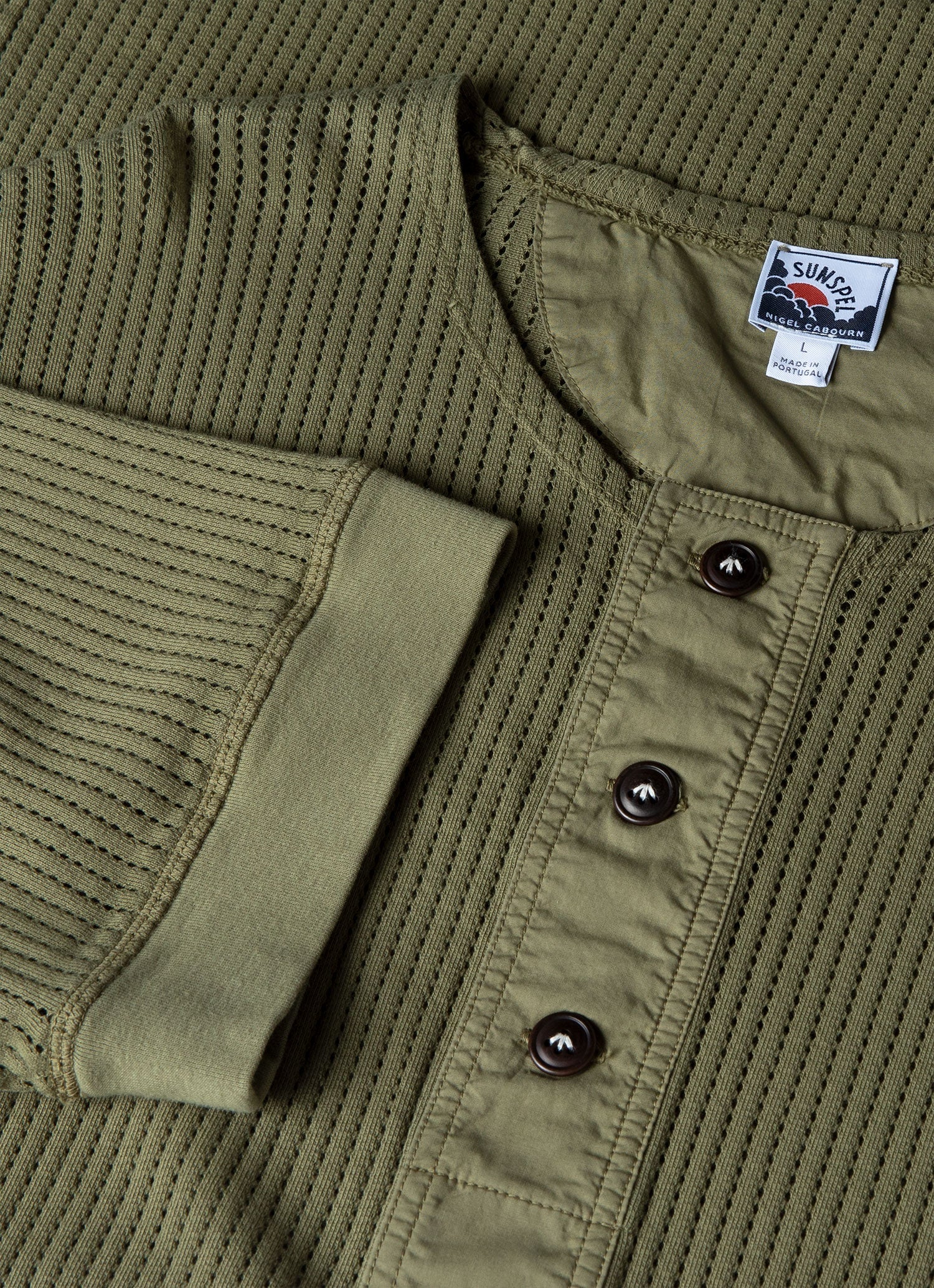 Sunspel x Nigel Cabourn メッシュ ヘンリー