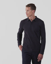 Men's Riviera Long Sleeve Polo Shirt in Navy