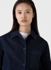 Women's Denim Chore Jacket in Denim Rinse Wash