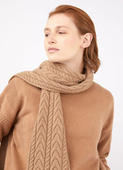 Women's Fisherman Jumper in Camel