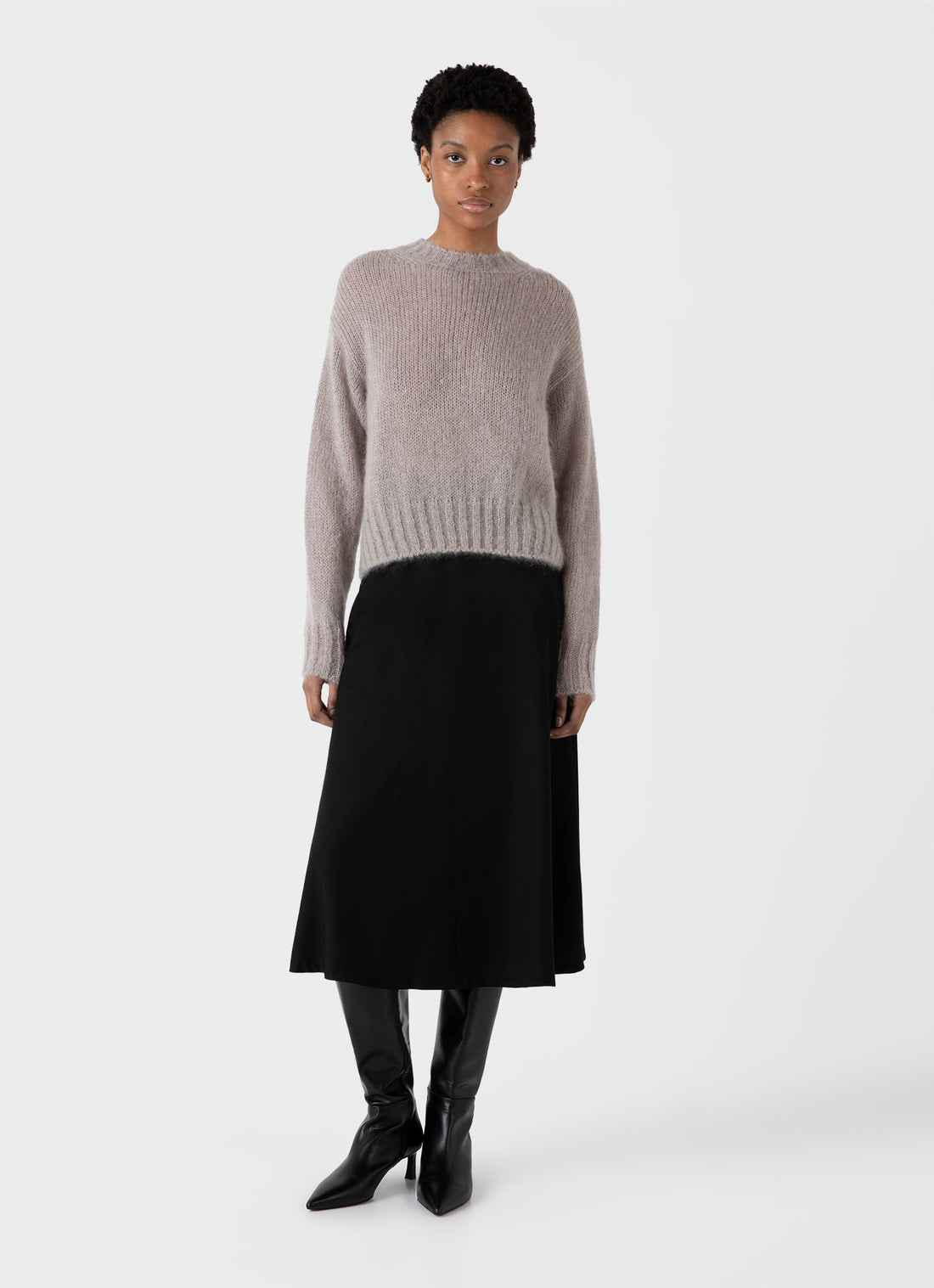 Women's Mohair Silk Jumper in Sandstone