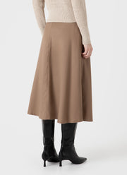 Women's A-line Skirt in Light Camel