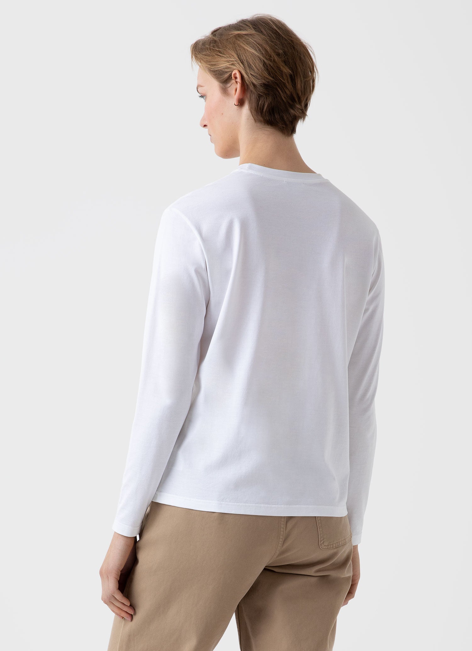 ロングスリーブ Tシャツ（White）| Sunspel