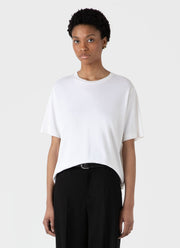 Women's Boxy Silk T-shirt in White