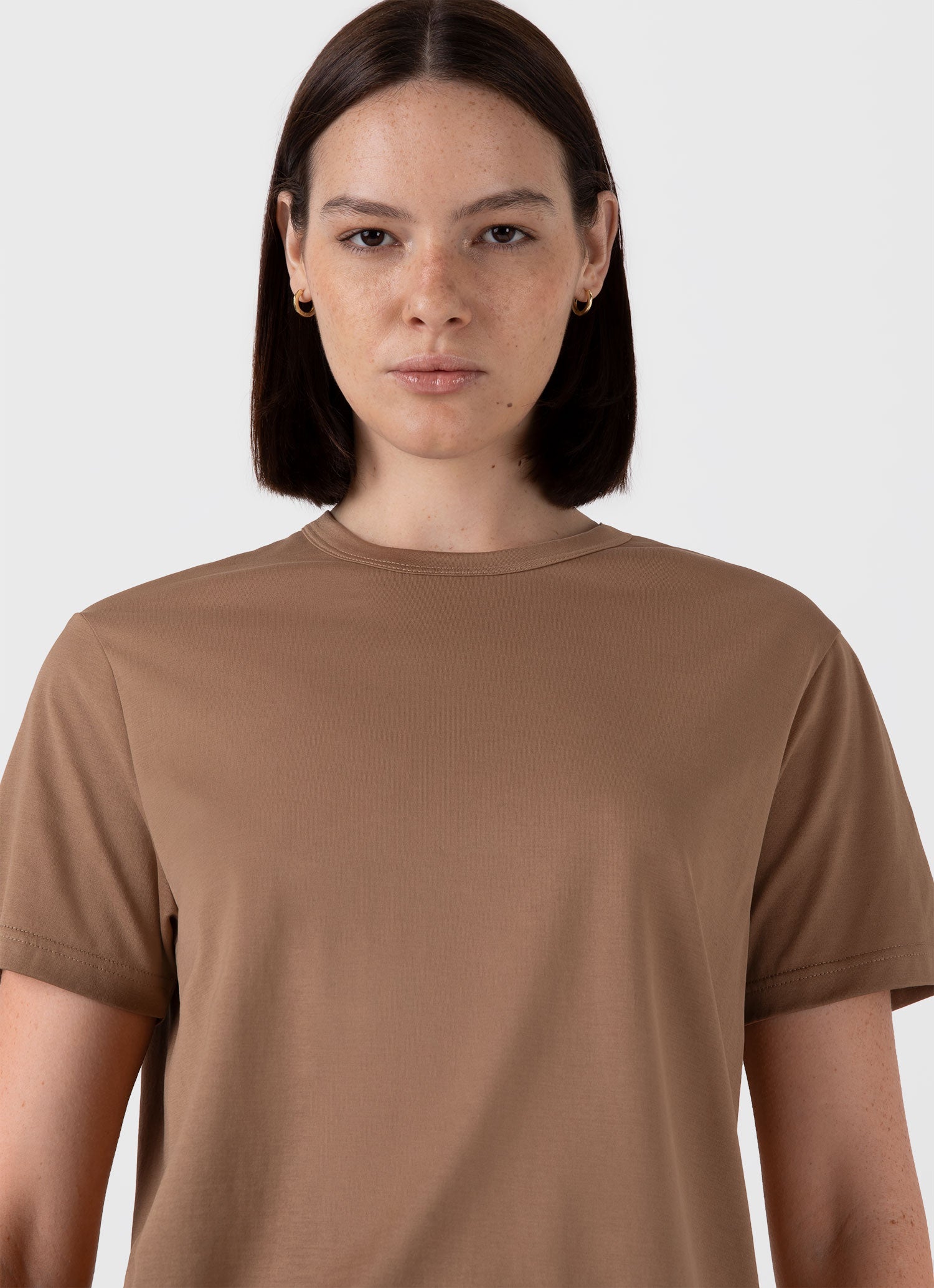 Women's Relaxed Fit T-shirt in Almond