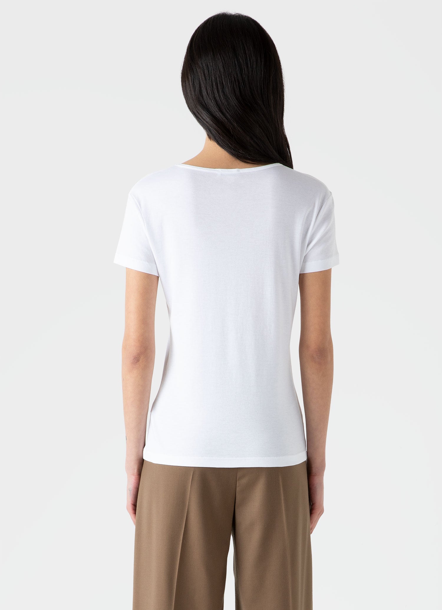 シーアイランド コットン Tシャツ （White）| Sunspel