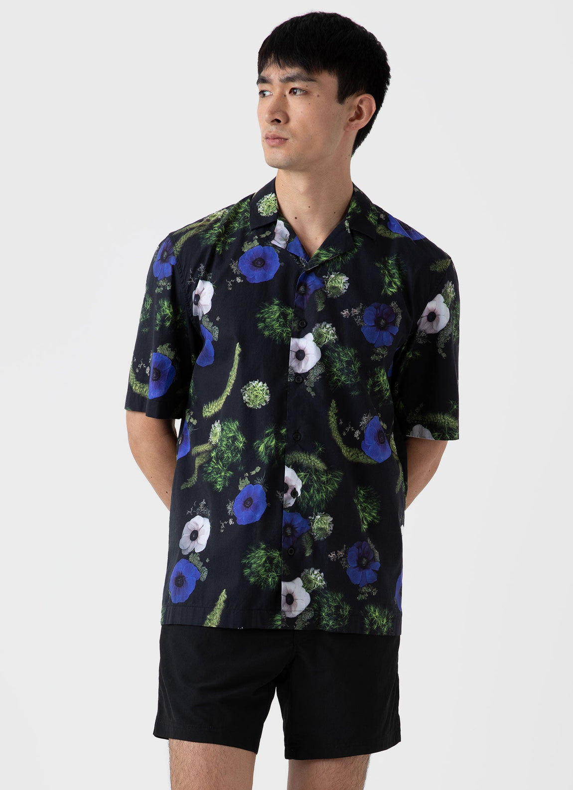 Men's Charlotte Gosch Camp Collar Shirt in Sea Moss