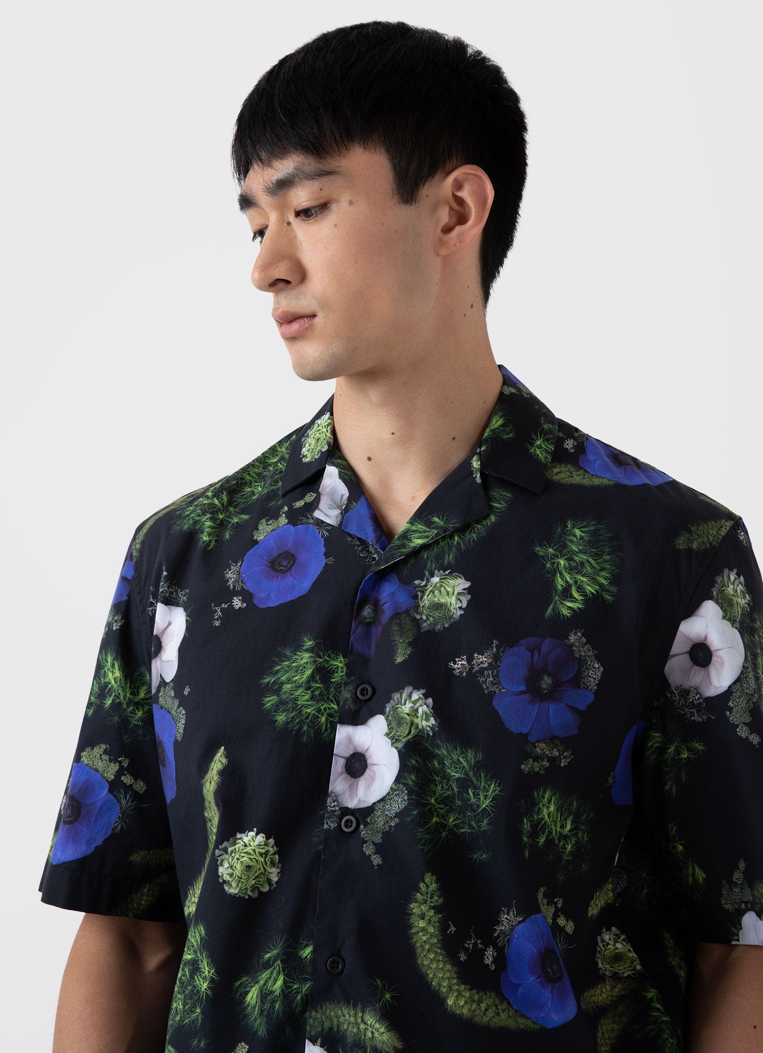 Men's Charlotte Gosch Camp Collar Shirt in Sea Moss