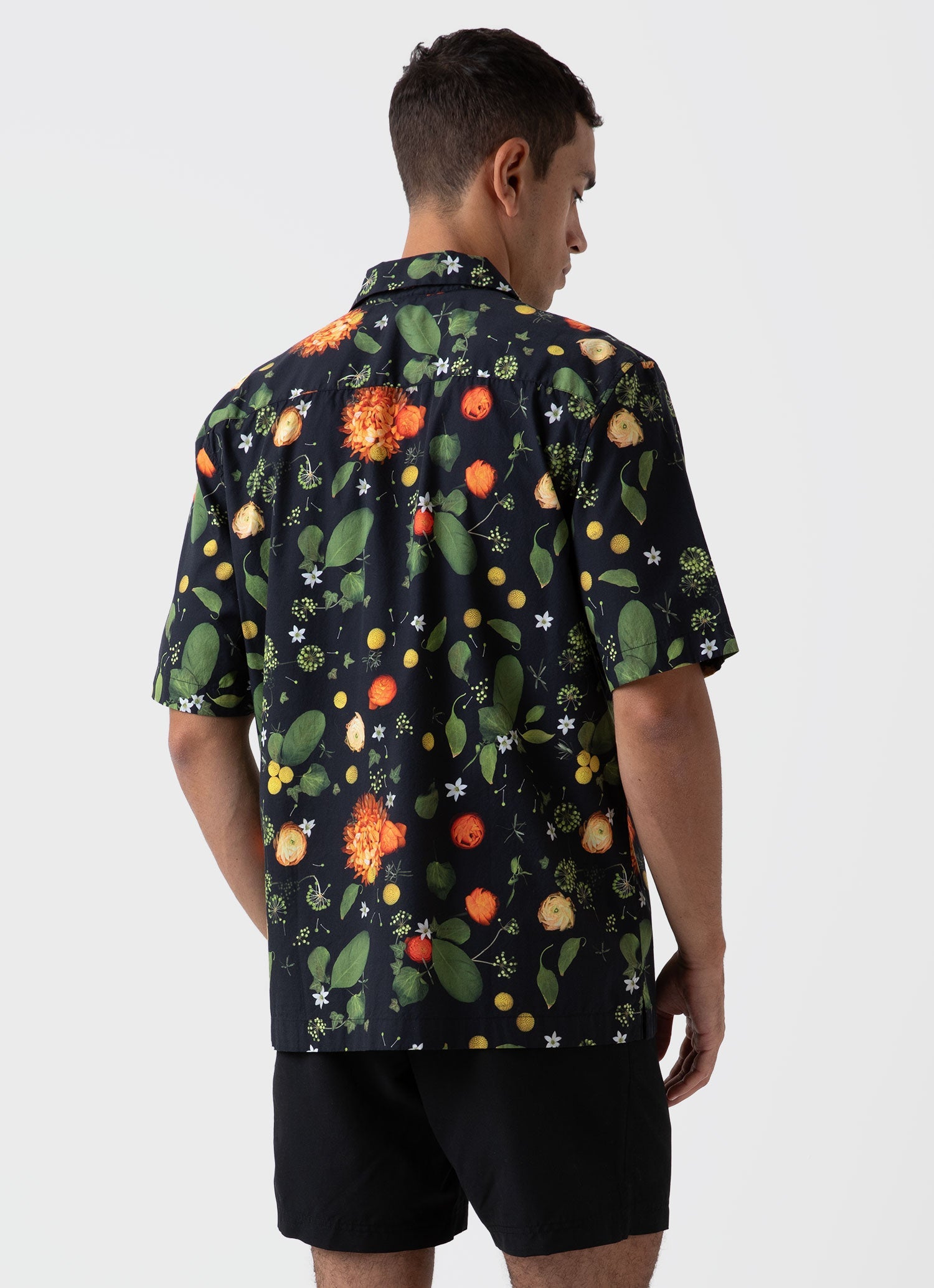 キャンプカラーシャツ （Hedgerow Print）| Sunspel