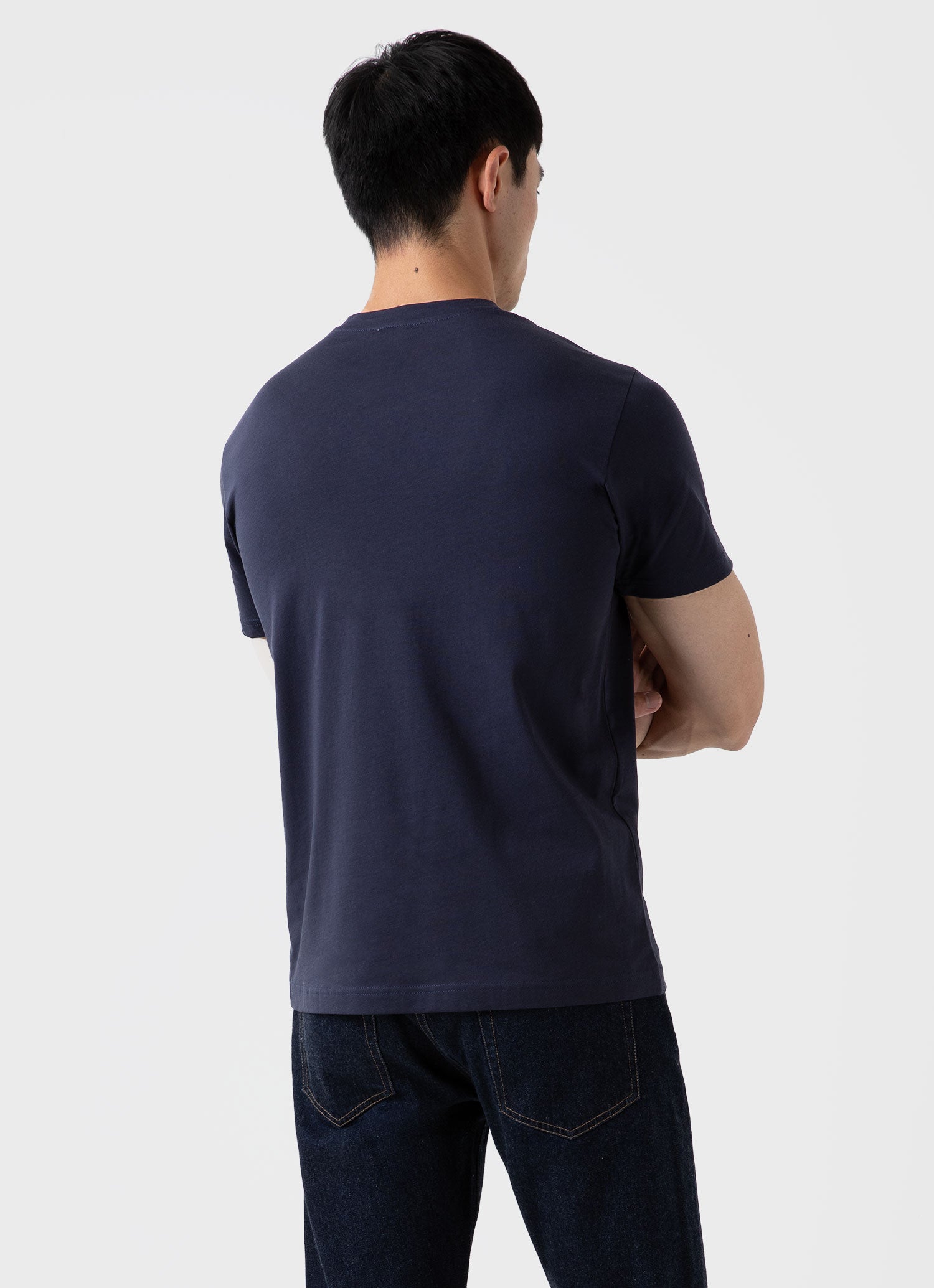 リヴィエラ ポケット Tシャツ （Navy）| Sunspel