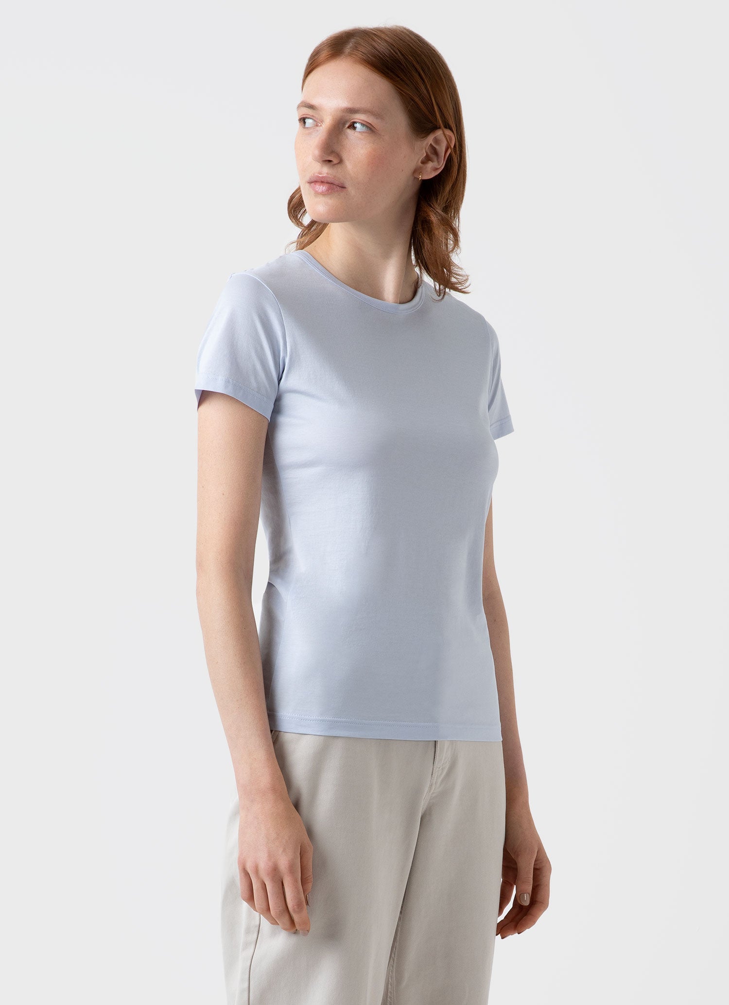 クラシックTシャツ （Pastel Blue）| Sunspel